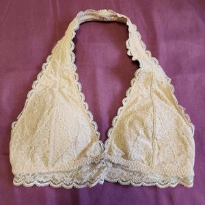 Gilly Hicks Lace Halter Bralette Tan Small (Sku A32)